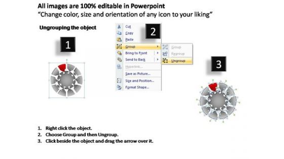 PowerPoint Process Strategy Pie Chart With Arrows Ppt Themes