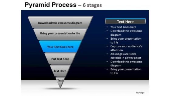 PowerPoint Process Strategy Pyramid Process Ppt Presentation