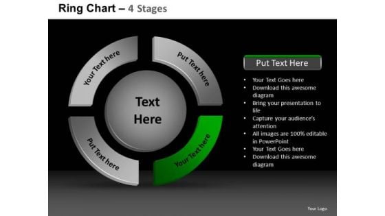 PowerPoint Process Strategy Ring Chart Ppt Presentation