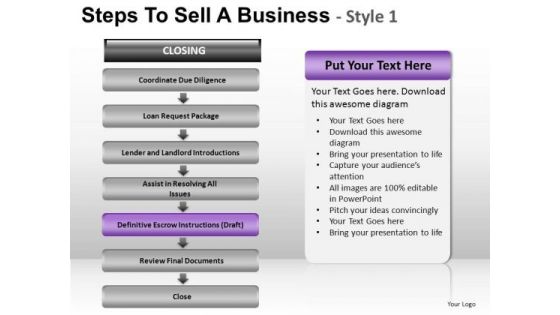 PowerPoint Process Strategy Steps To Sell Ppt Templates