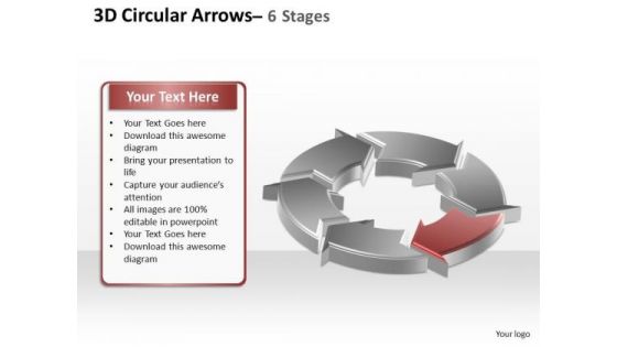 PowerPoint Process Success Circular Arrows Ppt Templates