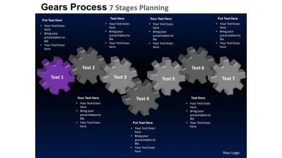 PowerPoint Process Success Gears Process Ppt Presentation