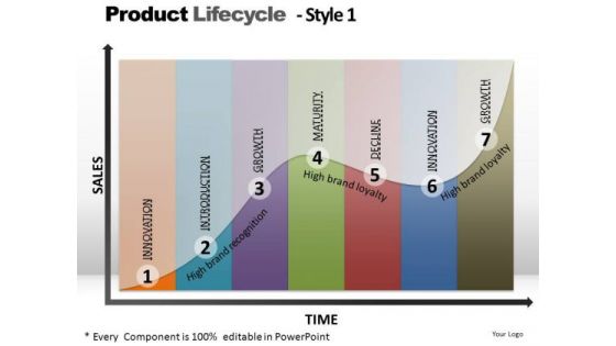 PowerPoint Process Success Product Lifecycle Ppt Slides