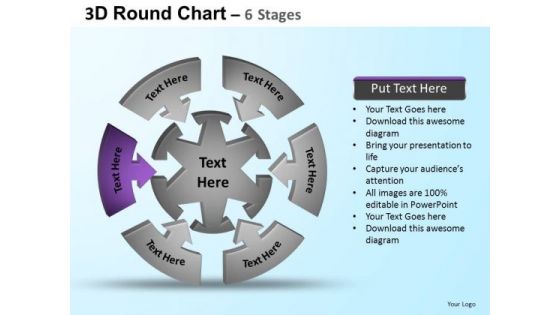 PowerPoint Process Success Round Process Flow Chart Ppt Slides