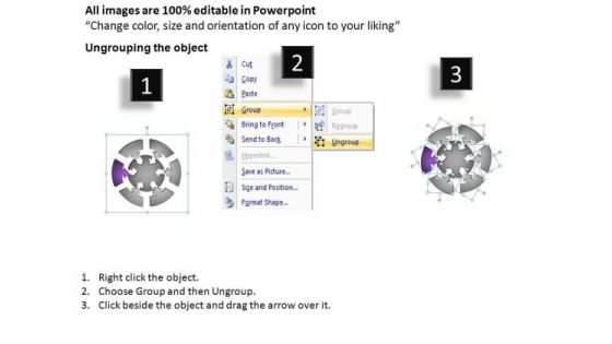 PowerPoint Process Success Round Process Flow Chart Ppt Slides
