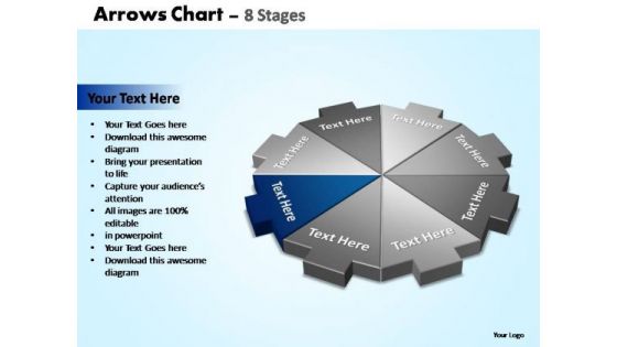 PowerPoint Process Teamwork Arrows Chart Ppt Theme