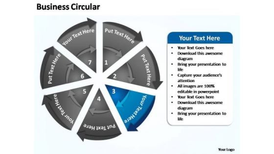 PowerPoint Process Teamwork Business Circular Ppt Design