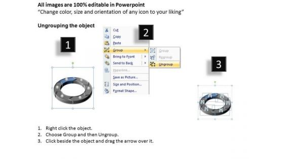 PowerPoint Process Teamwork Circular Arrows Ppt Template
