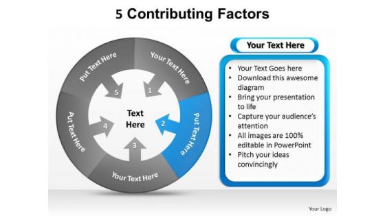 PowerPoint Process Teamwork Contributing Factors Ppt Design