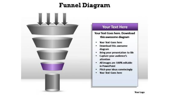 PowerPoint Process Teamwork Funnel Diagram Ppt Template