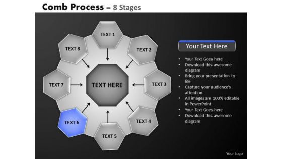 PowerPoint Process Teamwork Hub And Spokes Process Ppt Design