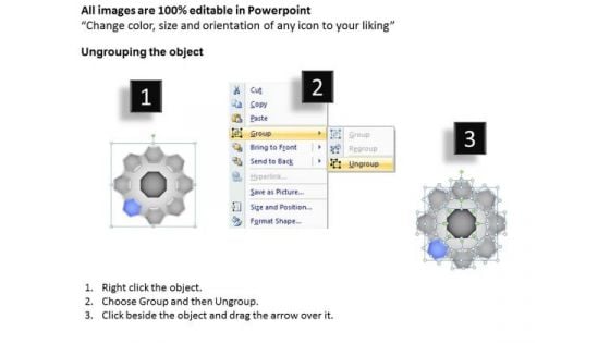 PowerPoint Process Teamwork Hub And Spokes Process Ppt Design