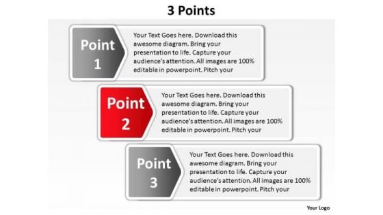 PowerPoint Process Teamwork Points Ppt Backgrounds