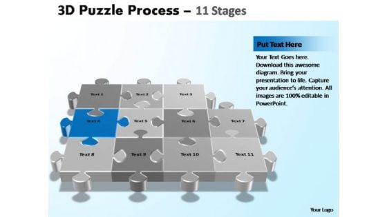 PowerPoint Process Teamwork Puzzle Process Ppt Themes