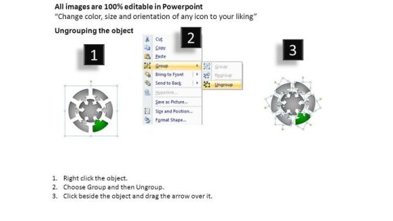 PowerPoint Process Teamwork Round Chart Ppt Template Slide02