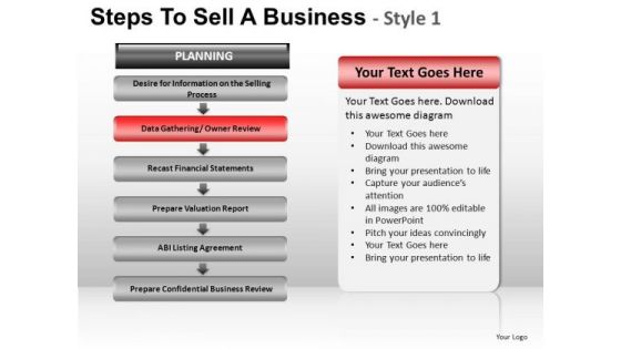 PowerPoint Process Teamwork Steps To Sell Ppt Theme