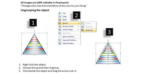 PowerPoint Pyramid Diagram 10 Stage Pyramid Ppt Slides