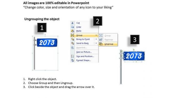 PowerPoint Road To 2013 Happy New Year Ppt Slide Templates