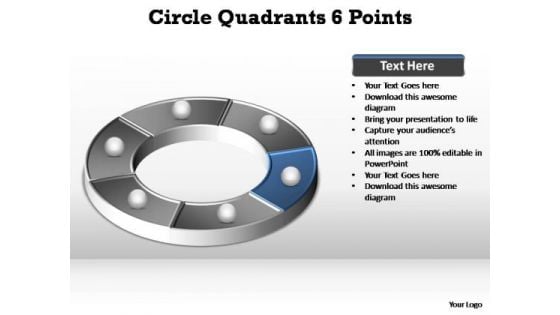 PowerPoint Slide Business Circle Quadrants Ppt Template