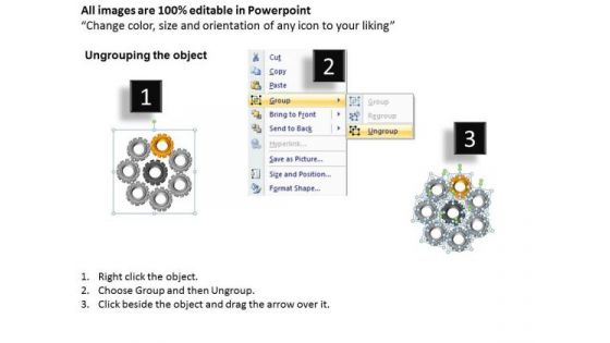 PowerPoint Slide Business Circular Gears Ppt Slide
