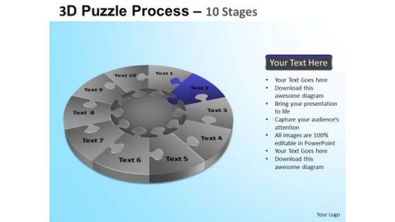 PowerPoint Slide Business Designs Puzzle Segment Pie Chart Ppt Themes