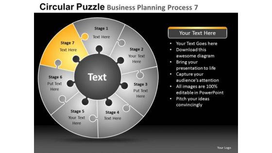 PowerPoint Slide Business Growth Circular Puzzle Ppt Templates