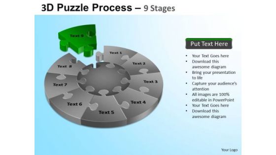 PowerPoint Slide Business Puzzle Segment Pie Chart Ppt Themes