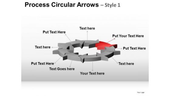 PowerPoint Slide Business Strategy Process Circular Arrows Ppt Themes