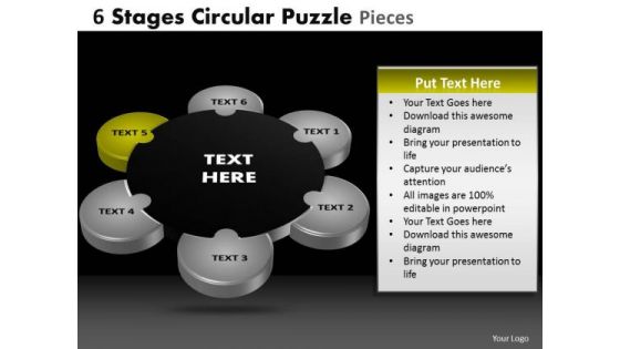 PowerPoint Slide Chart Circular Puzzle Ppt Slide