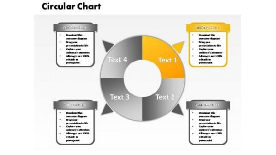 PowerPoint Slide Chart Four Circular Ppt Template