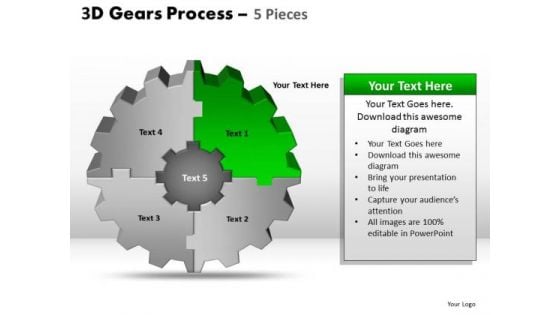 PowerPoint Slide Chart Gear Process Ppt Slide