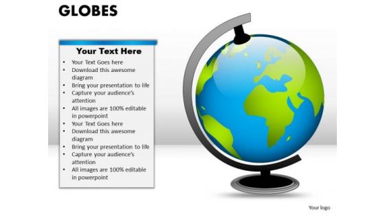 PowerPoint Slide Chart Globes Ppt Presentation
