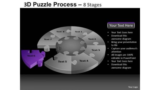 PowerPoint Slide Chart Pie Chart Puzzle Process Ppt Process