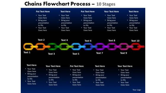 PowerPoint Slide Circle Process Chains Flowchart Ppt Backgrounds