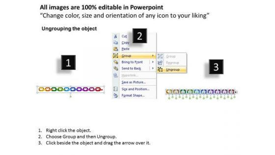 PowerPoint Slide Circle Process Chains Flowchart Ppt Backgrounds