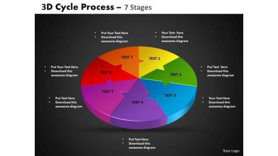 PowerPoint Slide Circle Process Cycle Process Ppt Themes