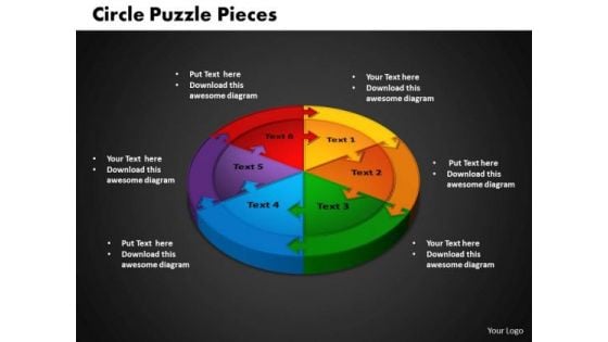 PowerPoint Slide Circle Puzzle Company Ppt Backgrounds