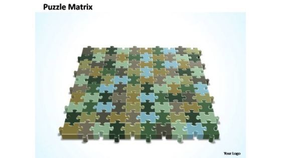 PowerPoint Slide Company 10x10 Rectangular Jigsaw Puzzle Matrix Ppt Design