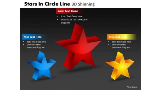 PowerPoint Slide Company Stars In Circle Ppt Layouts