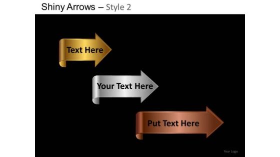 PowerPoint Slide Company Success Shiny Arrows 2 Ppt Templates