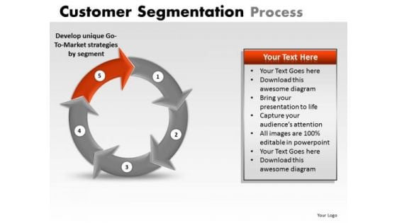 PowerPoint Slide Corporate Success Customer Segmentation Process Ppt Template