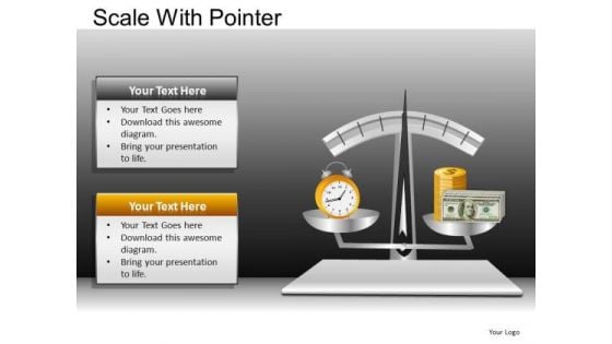 PowerPoint Slide Corporate Success Scale With Pointer Ppt Templates