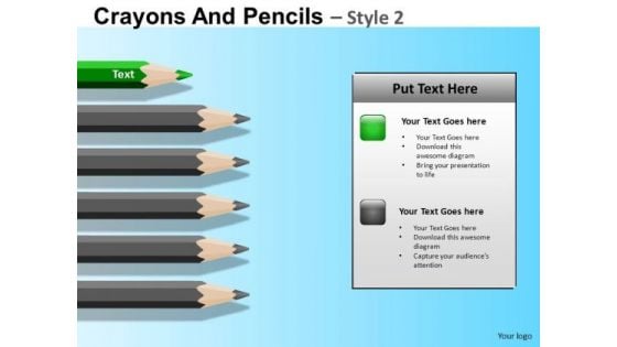 PowerPoint Slide Crayons Children Education School Ppt Layout