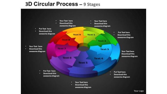 PowerPoint Slide Cycle Process Circular Process Ppt Design