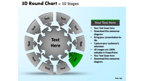 PowerPoint Slide Designs Business Pie Chart With Arrows Ppt Designs