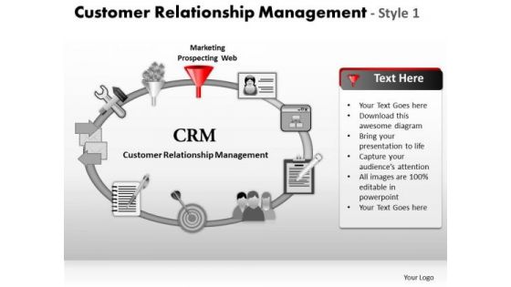 PowerPoint Slide Designs Chart Customer Relationship Management Ppt Template