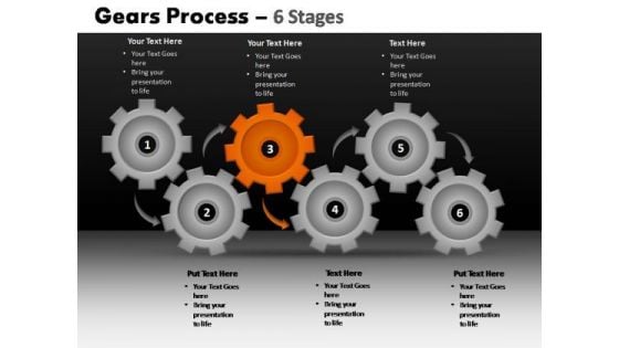 PowerPoint Slide Designs Chart Gears Process Ppt Design Slides