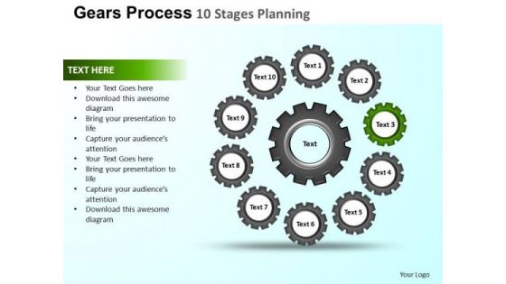 PowerPoint Slide Designs Chart Gears Process Ppt Slide