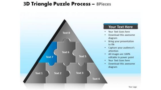 PowerPoint Slide Designs Chart Triangle Puzzle Ppt Slide