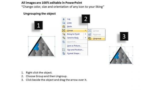 PowerPoint Slide Designs Chart Triangle Puzzle Ppt Slide